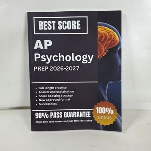 Best Score AP Psychology Prep 2026-2027 Study Guide Practice Tests Paperback